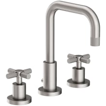 Muncy 1.2 GPM Widespread Bathroom Faucet with Cross Handles and Pop-Up Drain Assembly