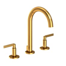 Tolmin 1.2 GPM Widespread Bathroom Faucet with Arced Spout, Lever Handles, and Pop-Up Drain Assembly