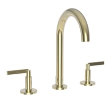 Tolmin 1.2 GPM Widespread Bathroom Faucet with Arced Spout, Lever Handles, and Pop-Up Drain Assembly