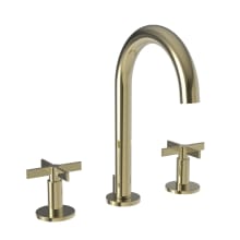 Tolmin 1.2 GPM Widespread Bathroom Faucet with Arced Spout, Cross Handles, and Pop-Up Drain Assembly