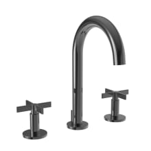 Tolmin 1.2 GPM Widespread Bathroom Faucet with Arced Spout, Cross Handles, and Pop-Up Drain Assembly
