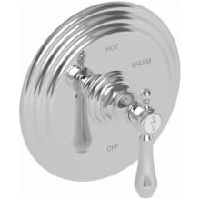 Chesterfield Collection Single Handle Round Pressure Balanced Shower Trim Plate Only with Metal Lever Handle