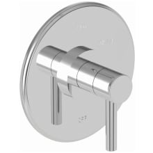 East Linear Collection Single Handle Round Pressure Balanced Shower Trim Plate Only with Metal Lever Handle