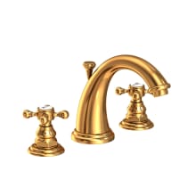 Double Handle Widespread Bathroom Faucet with Metal Cross Handles from the 890 Series