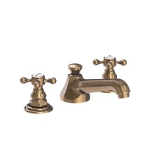 Astor Double Handle Widespread Lavatory Faucet with Metal Cross Handles - Includes Pop-Up Assembly