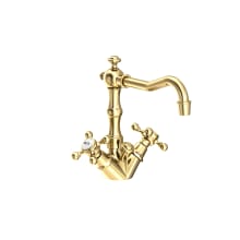 Chesterfield Double Handle Single Hole Lavatory Faucet with Metal Cross Handles