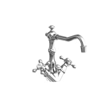 Chesterfield Double Handle Single Hole Lavatory Faucet with Metal Cross Handles