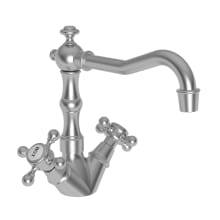 Chesterfield Double Handle WaterSense Certified Bar Faucet with Metal Cross Handles
