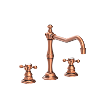 Chesterfield Double Handle Widespread Kitchen Faucet with Metal Cross Handles