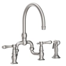 Chesterfield 1.8 GPM Double Handle Bridge Kitchen Faucet - Includes Side Spray
