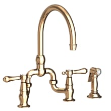 Chesterfield 1.8 GPM Widespread Bridge Kitchen Faucet - Includes Side Spray