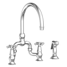 Chesterfield 1.8 GPM Bridge Kitchen Faucet with Metal Lever Handles - Includes Side Spray