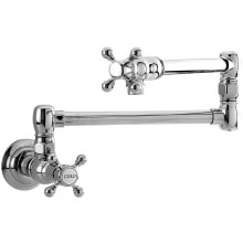 Chesterfield Wall Mounted Pot Filler Faucet with 26-1/4" Double Jointed Swinging Spout