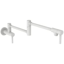 East Linear Double Handle Wall Mounted Pot Filler Faucet