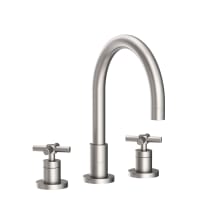East Linear Double Handle Widespread Kitchen Faucet with Metal Cross Handles