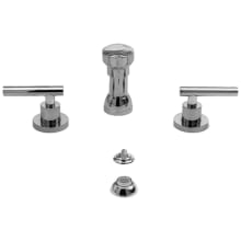East Linear Double Handle Widespread Bidet Faucet with Vacuum Breaker and Metal Lever Handles