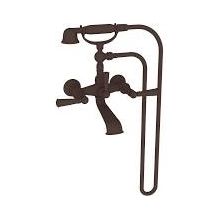 Sutton Wall Mounted Tub Filler with Metal Lever Handles and Built-In Diverter - Includes Personal Hand Shower