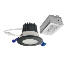 M2 LED Canless Recessed Fixture 2" Shower Trim - IC Rated and Airtight - 3000K - 400 Lumens