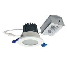 M2 LED Canless Recessed Fixture 2" Shower Trim - IC Rated and Airtight - 2700K - 600 Lumens