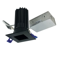 M2 LED Canless Recessed Fixture 2" Square Trim - IC Rated and Airtight - 2700K - 850 Lumens
