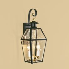 Old Colony 2 Light 17" Tall Outdoor Wall Sconce with Clear Glass Shade