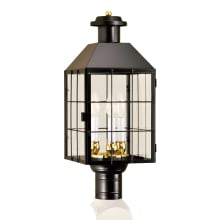 American Heritage 3 Light 22" Tall Outdoor Post Light with Glass Shade