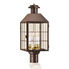 American Heritage 3 Light 22" Tall Outdoor Post Light with Glass Shade