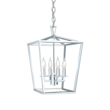 Cage 12" Wide 4 Light Pendant with Steel Cage