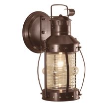 Seafarer Single Light 17" Tall Outdoor Wall Sconce with Clear Glass Shade