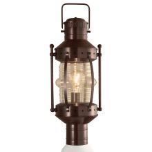 Seafarer Single Light 21" Tall Outdoor Post Light with Clear Glass Shade
