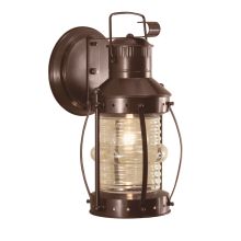 Seafarer Single Light 12" Tall Outdoor Wall Sconce with Clear Glass Shade