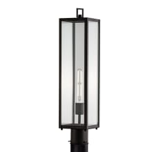 Capture 25" Tall Post Light with Clear Glass Shade