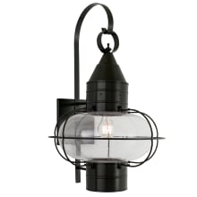 Classic Onion Single Light 24" Tall Outdoor Wall Sconce with Glass Shade