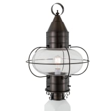 Classic Onion Single Light 23" Tall Outdoor Post Light with Glass Shade
