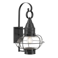 Classic Onion Single Light 19" Tall Outdoor Wall Sconce with Glass Shade