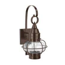 Classic Onion Single Light 16" Tall Outdoor Wall Sconce with Glass Shade