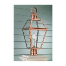 Old Colony Copper Single Light 22" Tall Outdoor Post Light with Clear Glass Shade