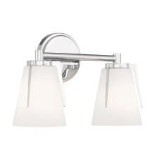 Allure 2 Light 14" Wide Vanity Light with Matte Opal Glass Shades