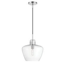 Aurora 12" Wide Pendant with Clear Glass Shade