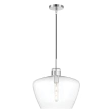 Aurora 16" Wide Pendant with Clear Glass Shade