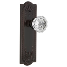 Crystal Solid Brass Single Dummy Door Knob with Meadows Rose