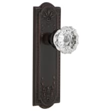 Crystal Solid Brass Dummy Door Knob Set with Meadows Rose