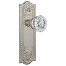 Crystal Solid Brass Single Dummy Door Knob with Meadows Rose