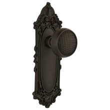 Craftsman Solid Brass Passage Door Knob Set with Victorian Rose and 2-3/4" Backset