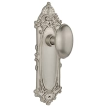 Homestead Solid Brass Passage Door Knob Set with Victorian Rose and 2-3/4" Backset