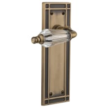 Parlor Solid Brass Passage Lever Set with Mission Rose and 2-3/8" Backset