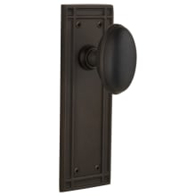 Homestead Solid Brass Privacy Door Knob Set with Mission Rose and 2-3/8" Backset