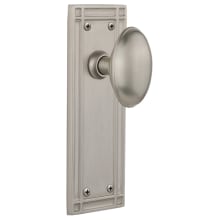 Homestead Solid Brass Privacy Door Knob Set with Mission Rose and 2-3/8" Backset