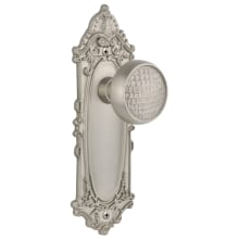 Craftsman Solid Brass Passage Door Knob Set with Victorian Rose and 2-3/8" Backset