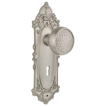 Craftsman Solid Brass Single Dummy Door Knob with Victorian Rose and Keyhole